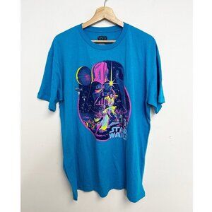 Star Wars Bright Classic Neon Poster Art Unisex Adult Shirt T-shirt Sz XL NWT